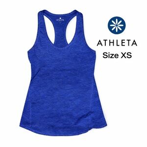 Athleta Shadow Stripe Chi Tank Top Blue XS Racerback Athletic Activewear